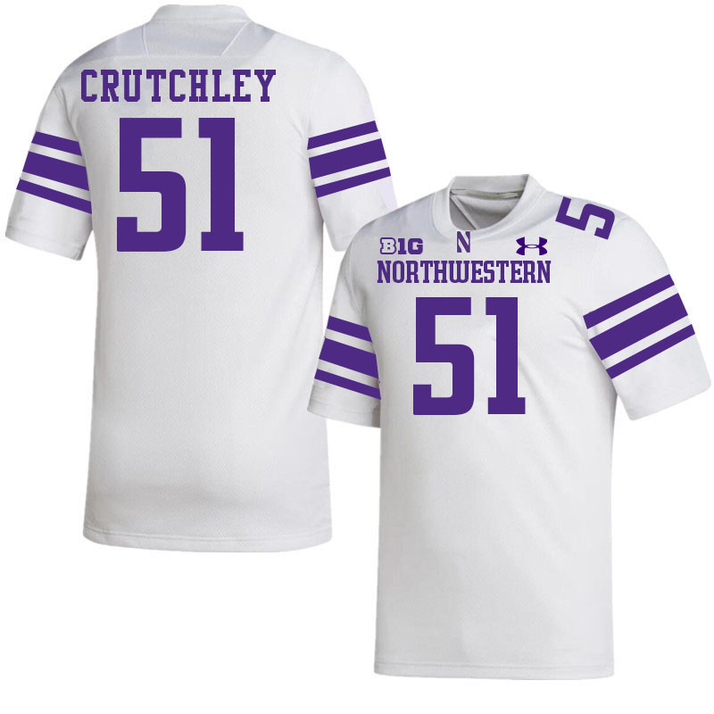 Northwestern Wildcats #51 Miles Crutchley College Football Jerseys Stitched-White